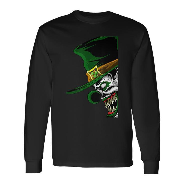 St Patricks Evil Clown Leprechaun For Horror Movie Fans Long Sleeve T-Shirt T-Shirt