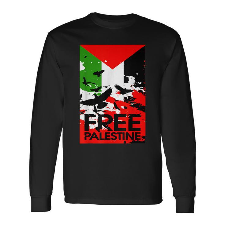 I Stand With Palestine For Their Freedom Free Palestine Long Sleeve T-Shirt