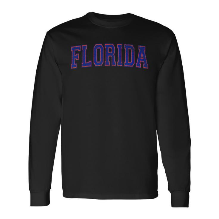 State Of Florida Varsity Distressed Long Sleeve T-Shirt