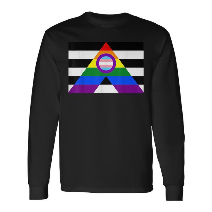 Straight Ally Pride Flag Gay Transgender Intersex Lgbtq Long Sleeve T-Shirt T-Shirt