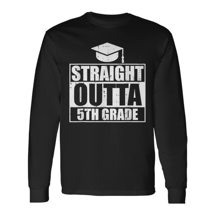 Straight Outta 5Th Grade Class Of 2023 School Graduation Long Sleeve T-Shirt T-Shirt