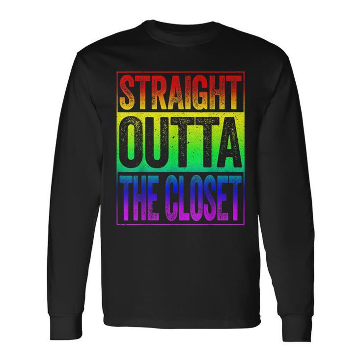 Straight Outta The Closet Lgbt Pride Long Sleeve T-Shirt