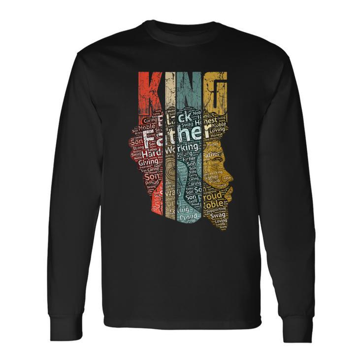 Strong Black King African American Natural Afro Long Sleeve T-Shirt T-Shirt