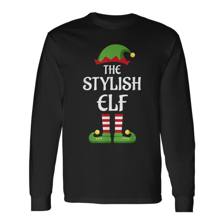 Stylish Elf Family Matching Group Christmas Long Sleeve T-Shirt