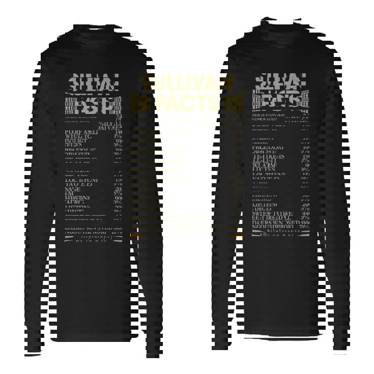 Sullivan Name Sullivan Facts V2 Long Sleeve T-Shirt