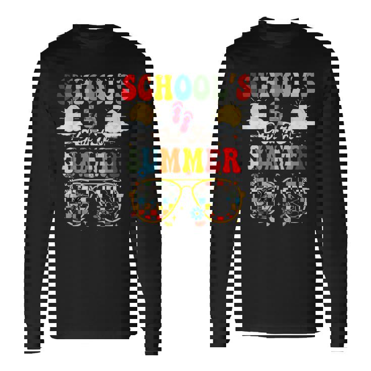 Is It Summer Break Yet Lunch Lady Last Day Of School Groovy Long Sleeve T-Shirt