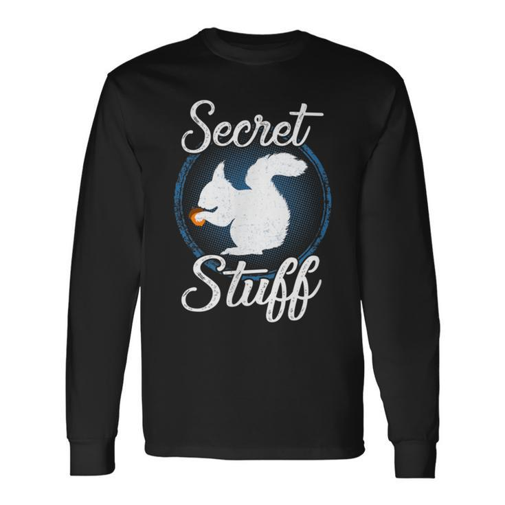 Super Secret Stuff Squirrel Armed Forces Long Sleeve T-Shirt Gifts ideas
