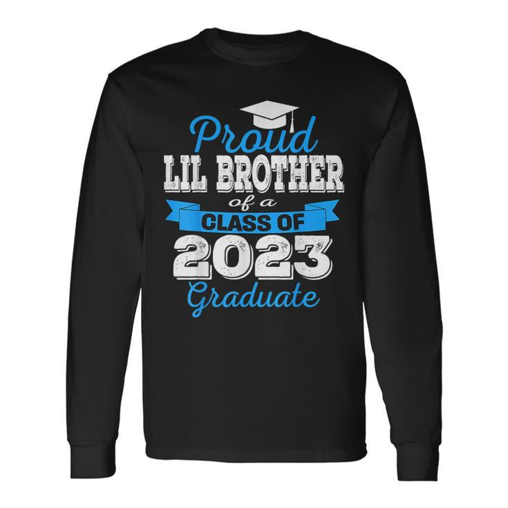 Super Proud Lil Brother Of 2023 Graduate College Long Sleeve T-Shirt T-Shirt