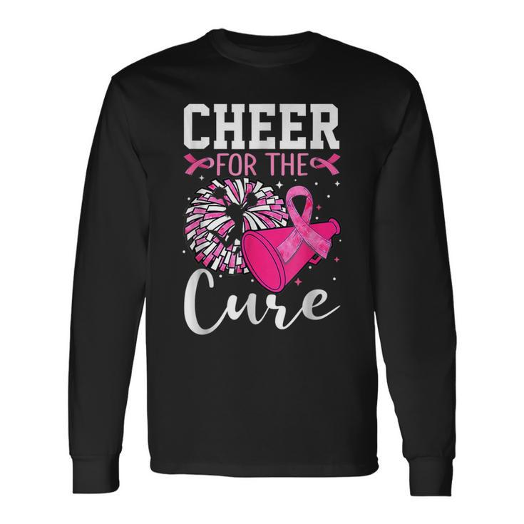 Support Pink Out Cheer For A Cures Breast Cancer Month Long Sleeve T-Shirt