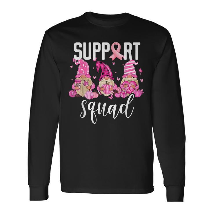 Support Squad Breast Cancer Awareness Gnomes Family Long Sleeve T-Shirt