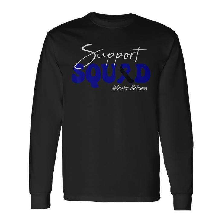 Support Squad Ocular Melanoma Awareness Black & Navy Long Sleeve T-Shirt T-Shirt