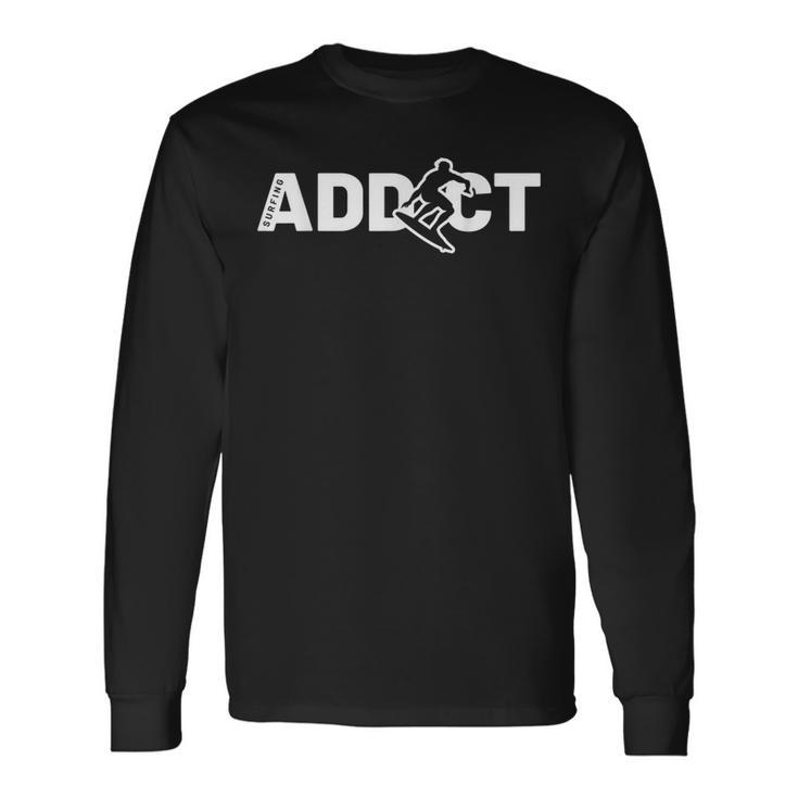 Surfing Surfing Addict For Surf Instructors Long Sleeve T-Shirt