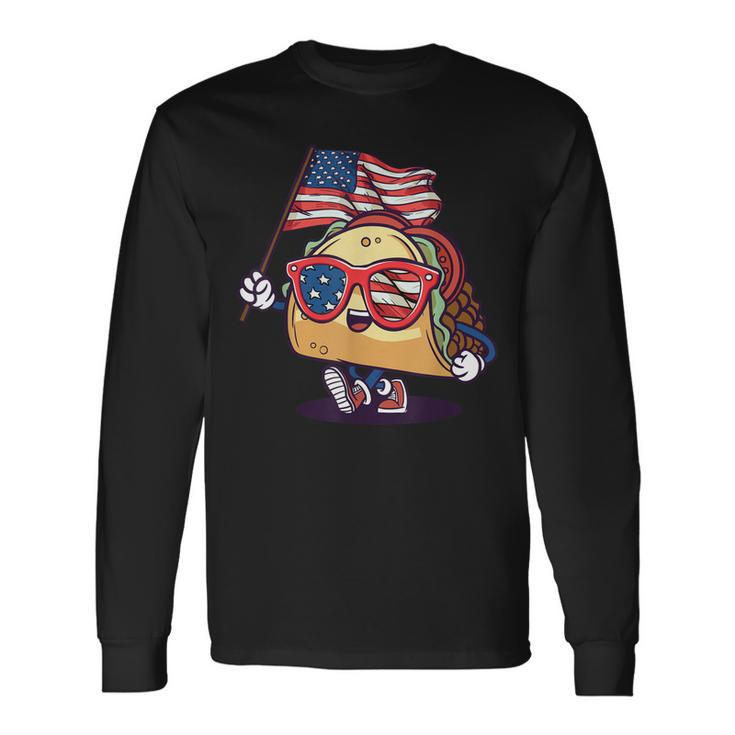 Taco Sunglasses American Flag Usa 4Th Of July Long Sleeve T-Shirt T-Shirt