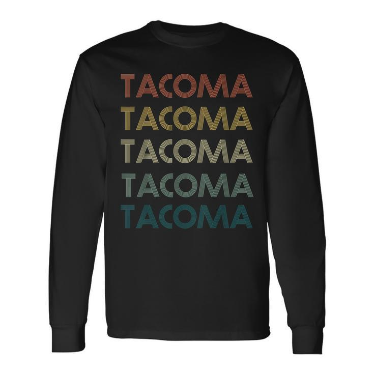 Tacoma Washington Pride Vintage State Retro 70S Washington Long Sleeve T-Shirt