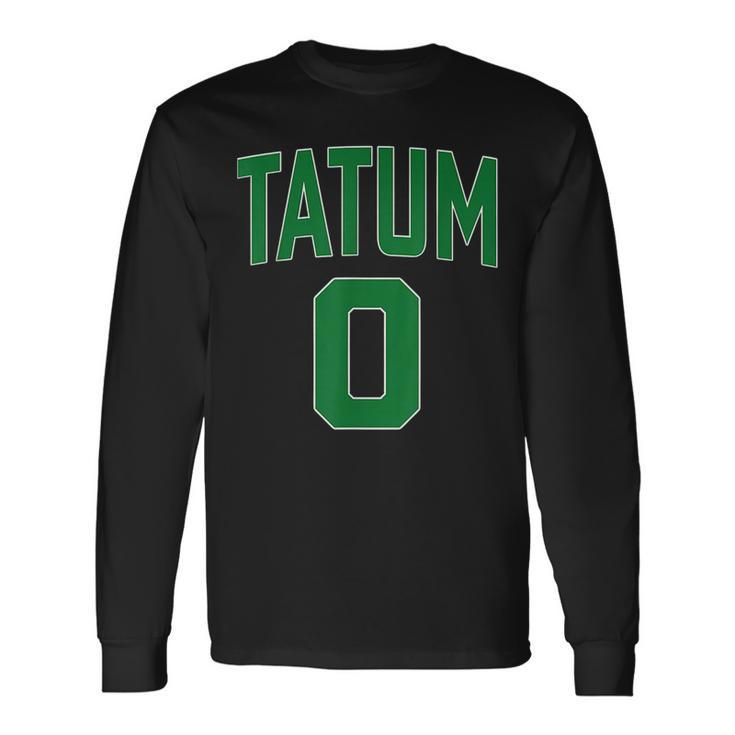 Tatum Who Wears Number 0 Green Is Incredibly Brilliant Long Sleeve T-Shirt