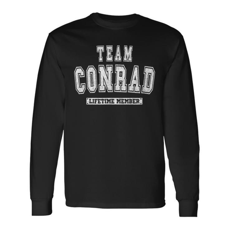 Team Conrad Lifetime Member Last Name Long Sleeve T-Shirt