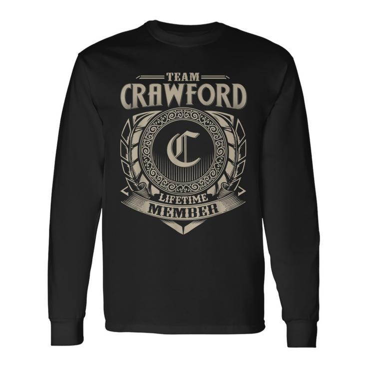 Team Crawford Lifetime Member Vintage Crawford Long Sleeve T-Shirt Gifts ideas