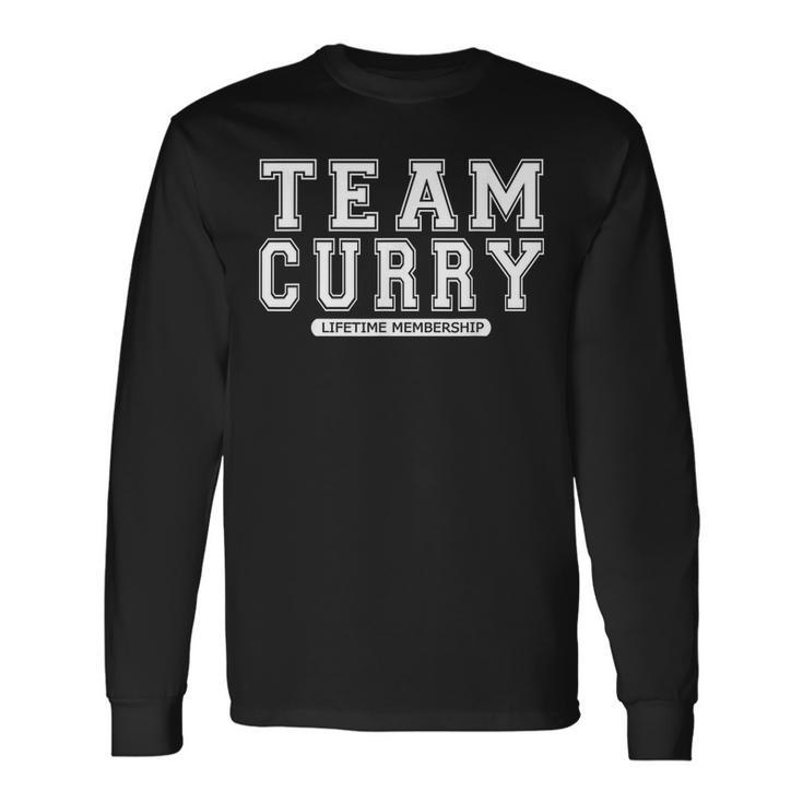 Team Curry Surname Reunion Crew Member Long Sleeve T-Shirt T-Shirt