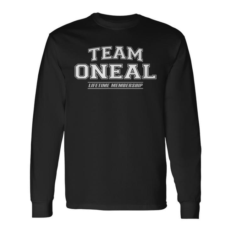 Team Oneal Proud Surname Last Name Long Sleeve T-Shirt T-Shirt