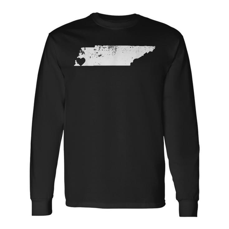 Tennessee Love Memphis Tn Home Pride Distressed Long Sleeve T-Shirt