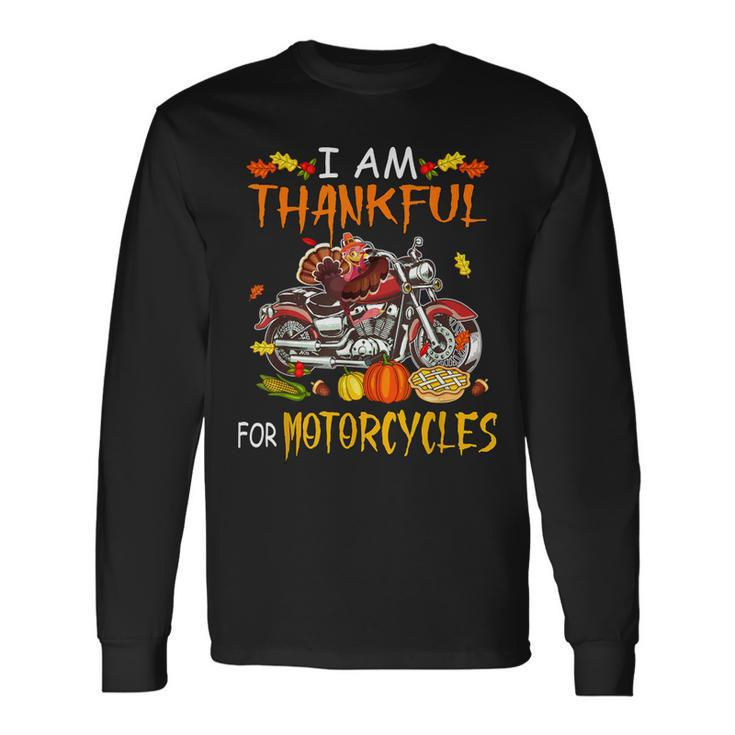 Thankful For Motorcycles Turkey Riding Motorcycle Long Sleeve T-Shirt Gifts ideas