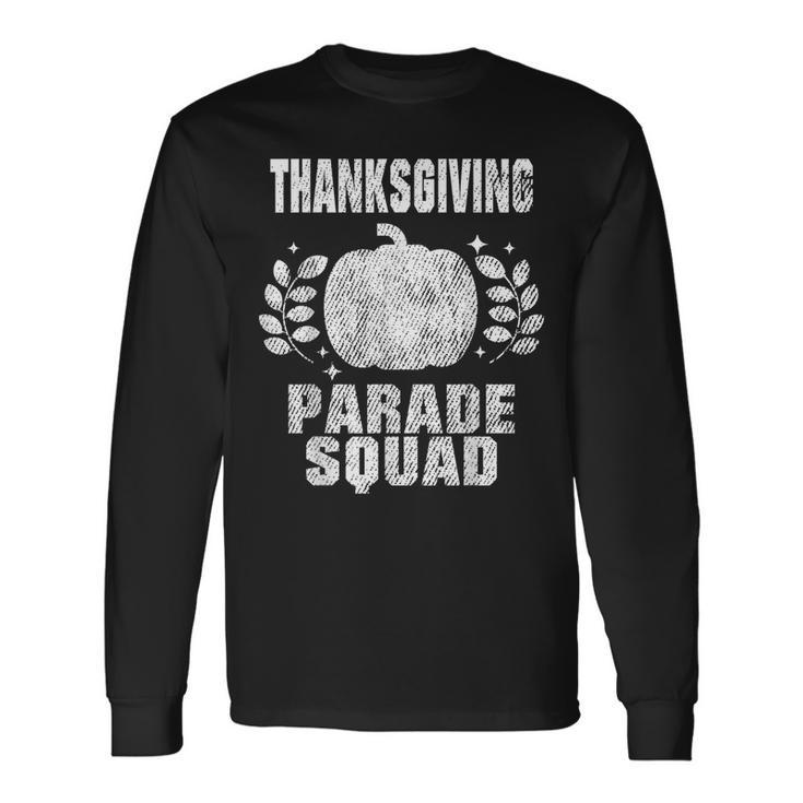 Thanksgiving Parade Squad Vintage Pumpkin Graphic Long Sleeve T-Shirt