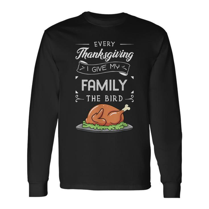 Thanksgiving Turkey Holiday Feast Harvest Blessing Idea Long Sleeve T-Shirt