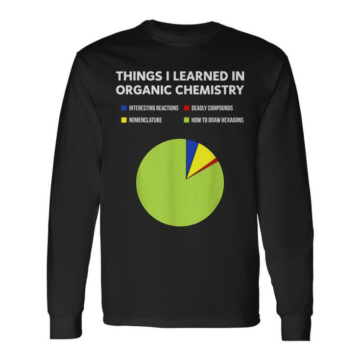 Things I Learn In Organic Chemistry Chemistry Student Long Sleeve T-Shirt