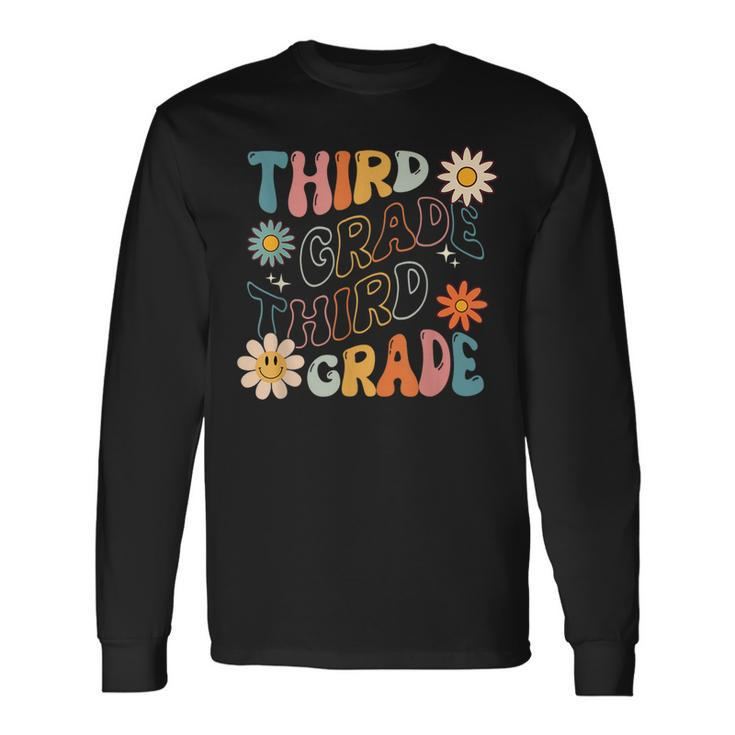 Third Grade Groovy Back To School Team Teacher Student Long Sleeve T-Shirt T-Shirt