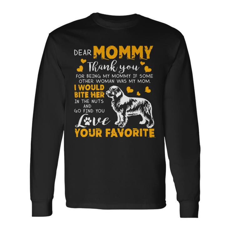 Tibetan Terrier Dear Mommy Thank You For Being My Mommy 2 Long Sleeve T-Shirt