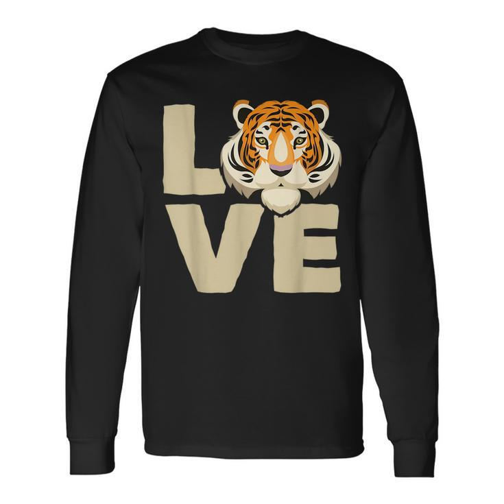 Tiger Nature Lover Safari Wildlife Animal Zookeeper Long Sleeve T-Shirt