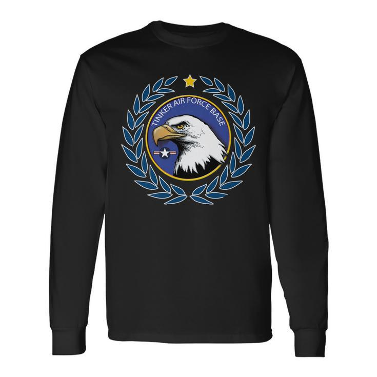Tinker Air Force Base Eagle Roundel Long Sleeve T-Shirt T-Shirt