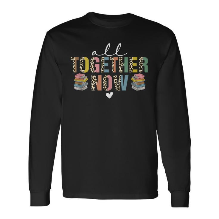 All Together Now Summer Reading 2023 Leopard Book Lover Long Sleeve T-Shirt T-Shirt