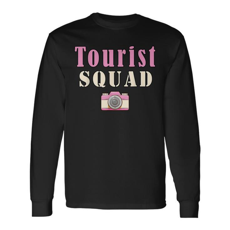Tourist Squad Camera Girl Souvenir Vacation Travel Retro Long Sleeve T-Shirt T-Shirt