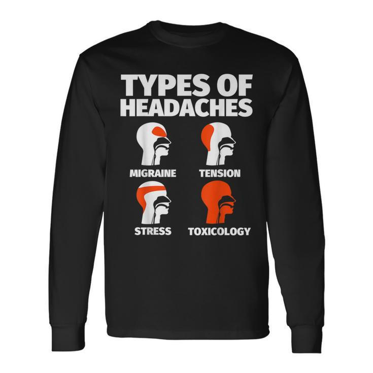 Toxicology Sayings Headache Meme Long Sleeve T-Shirt