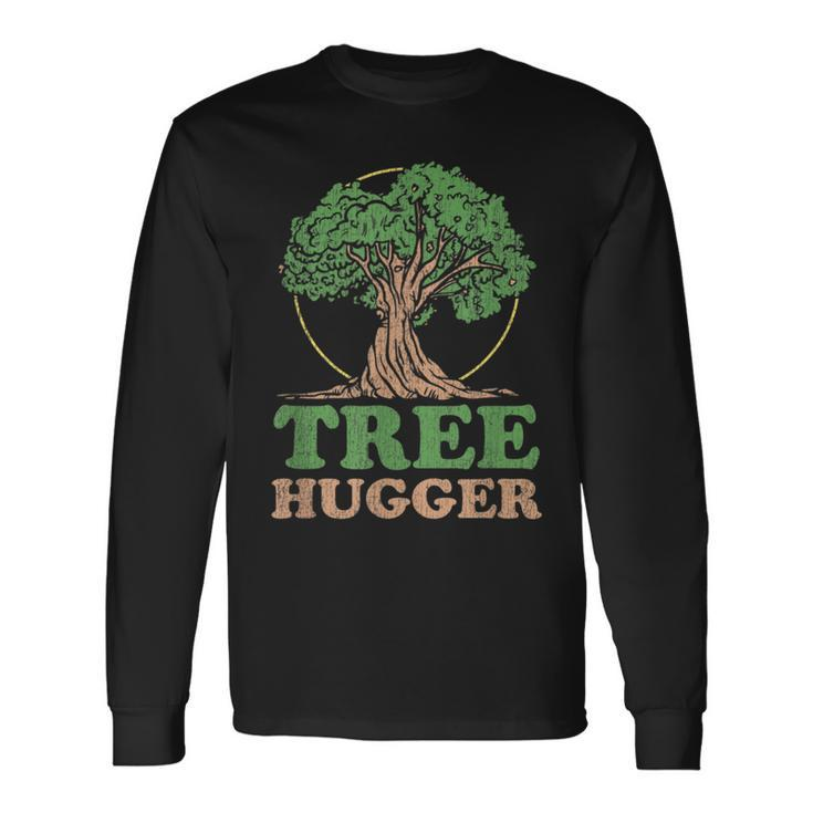 Tree Hugger Retro Vintage Environmental Nature Lover Long Sleeve T-Shirt