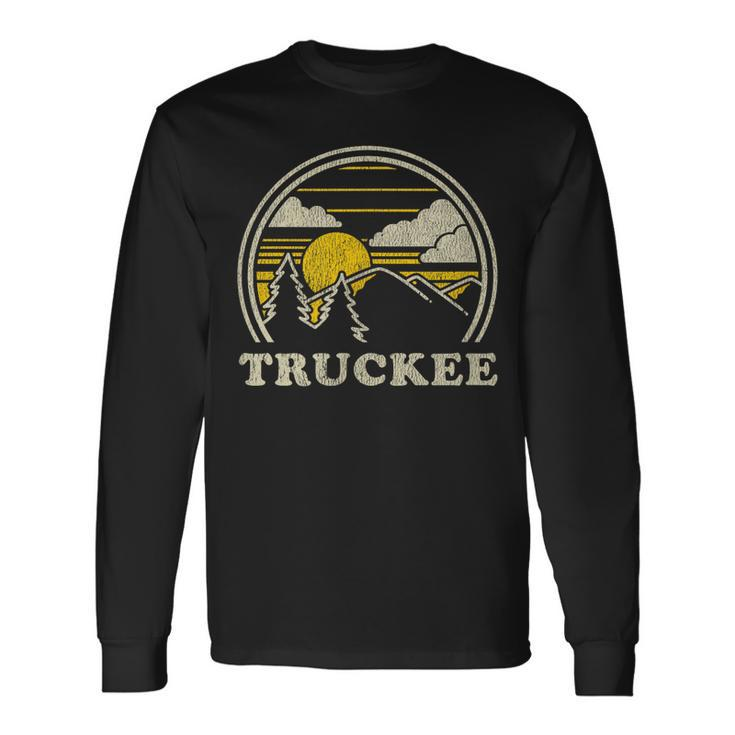 Truckee California Ca T Vintage Hiking Mountains Long Sleeve T-Shirt