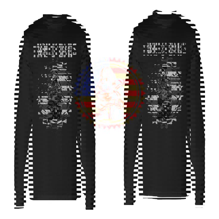 Tunnel To Towers America Flag Inserts Long Sleeve T-Shirt Gifts ideas