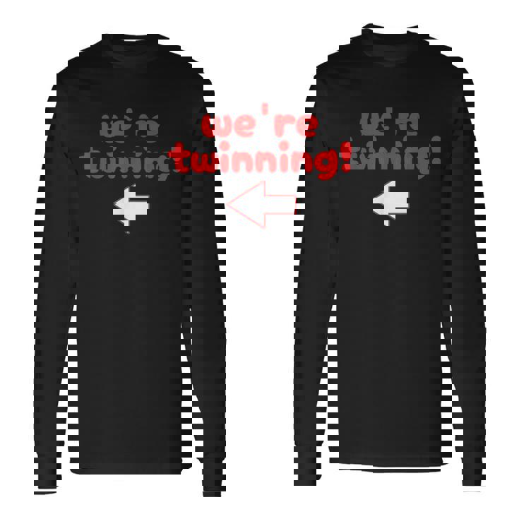 Twinning With My Bestie Spirit Week Twin Day Best Friend Long Sleeve T-Shirt Gifts ideas