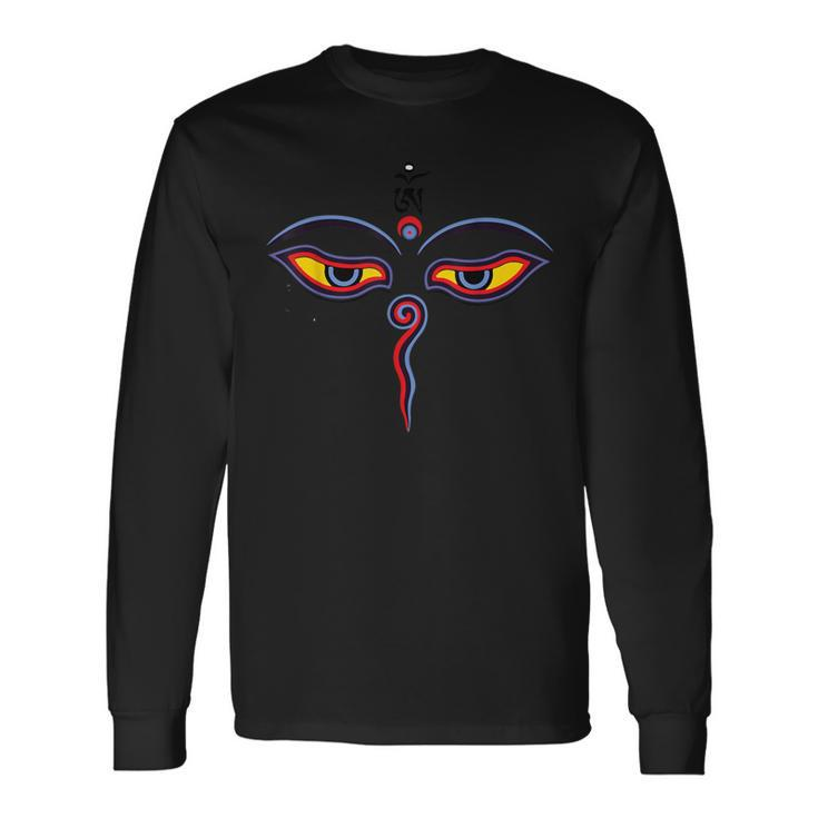 The Two Eyes Of The Buddha Long Sleeve T-Shirt