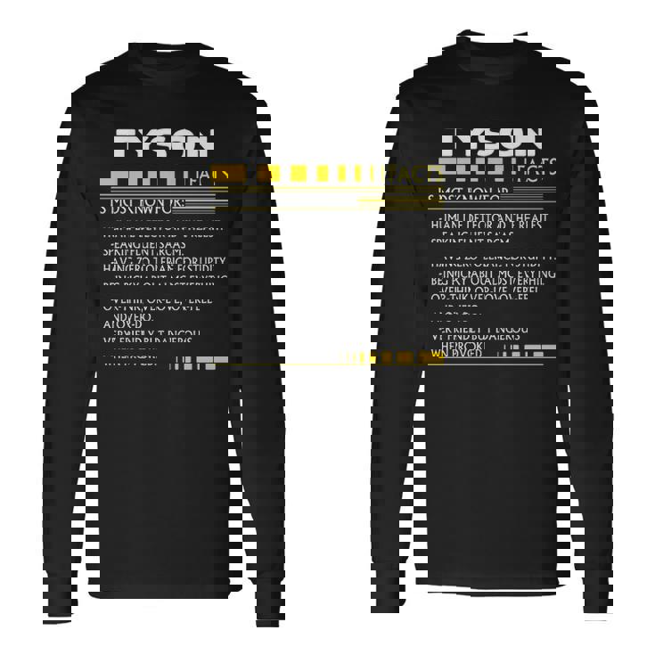Tyson Name Tyson Facts V3 Long Sleeve T-Shirt