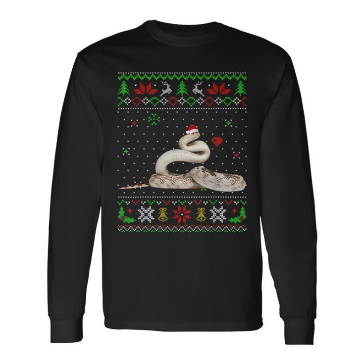 Ugly Christmas Pajama Sweater Snake Animals Lover Long Sleeve T-Shirt
