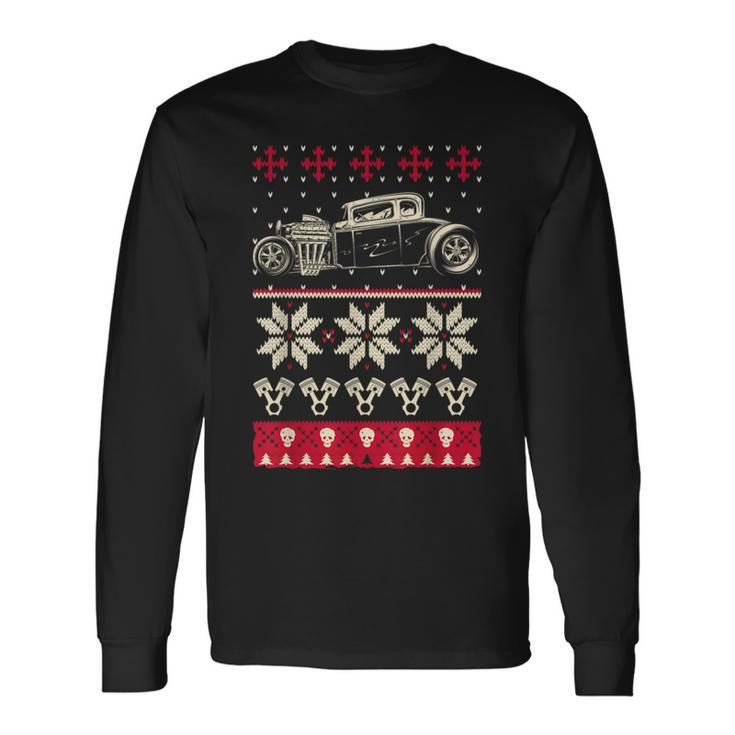 Ugly Hot Rod Christmas Sweater Long Sleeve T-Shirt
