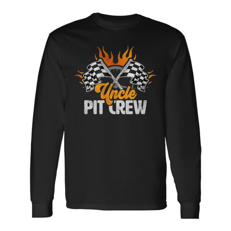 Uncle Pit Crew Race Car Birthday Party Racing For Uncle Long Sleeve T-Shirt T-Shirt
