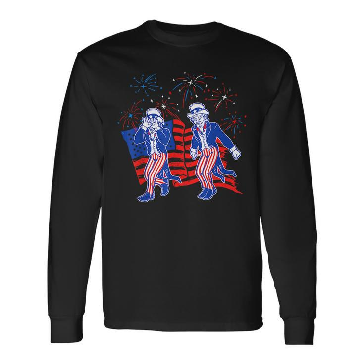 Uncle Sam Griddy 4Th Of July Independence Day Boy Long Sleeve T-Shirt T-Shirt Gifts ideas