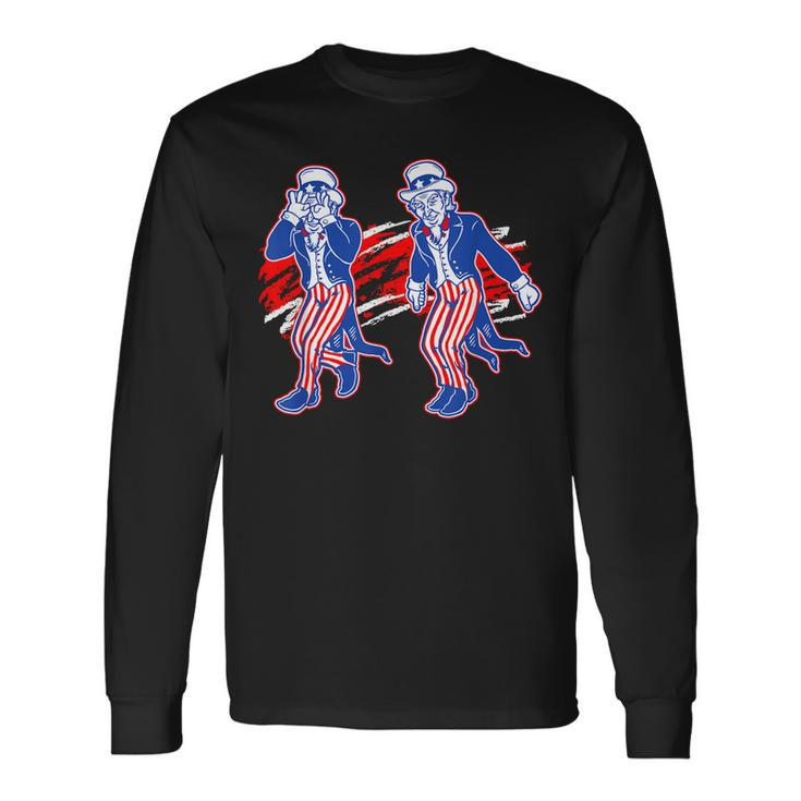 Uncle Sam Griddy 4Th Of July Independence Day Long Sleeve T-Shirt T-Shirt Gifts ideas