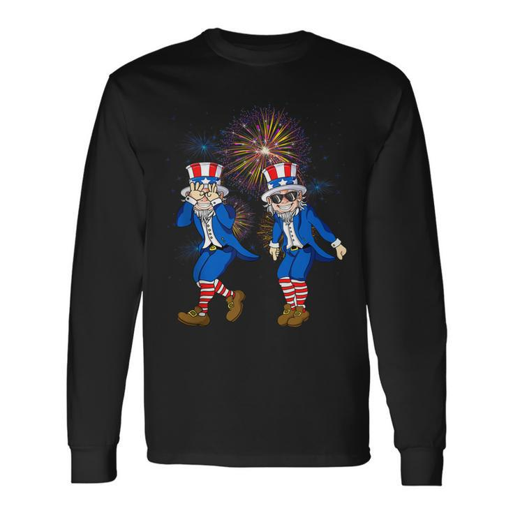 Uncle Sam Griddy Dance 4Th Of July Independence Day Long Sleeve T-Shirt T-Shirt Gifts ideas