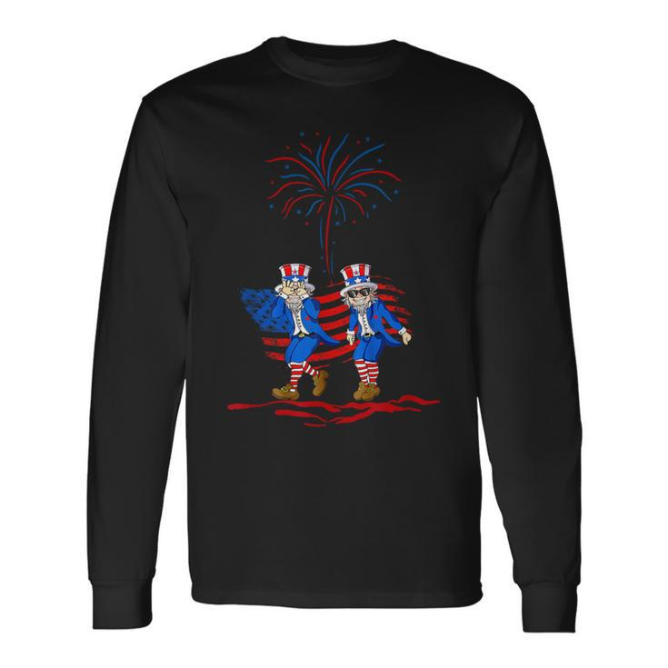 Uncle Sam Griddy Dance 4Th Of July Independence Day Long Sleeve T-Shirt T-Shirt