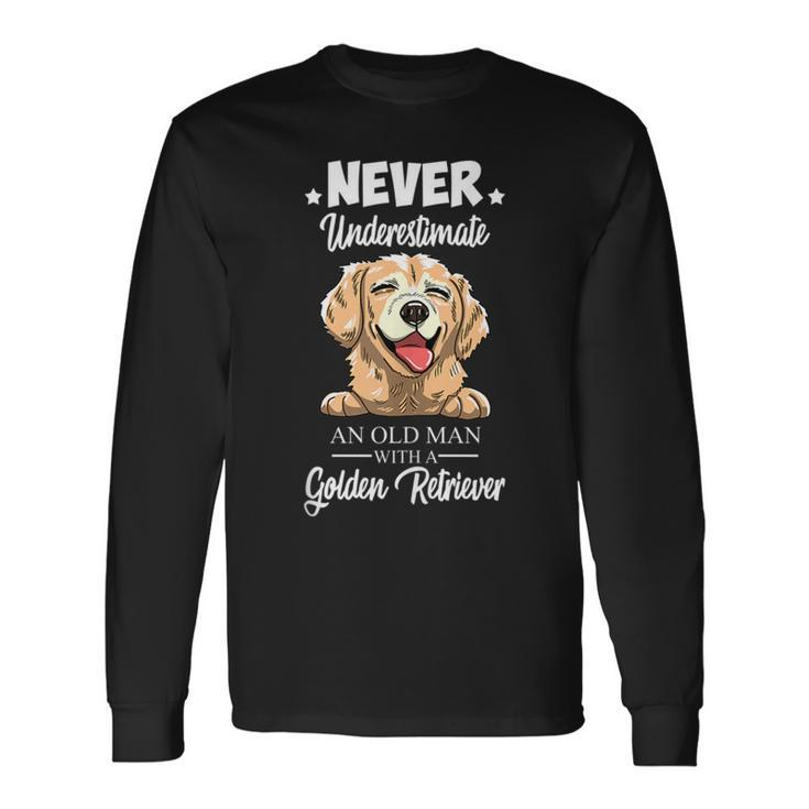 Never Underestimate Golden Retreiver Hound Dog Owner Long Sleeve T-Shirt