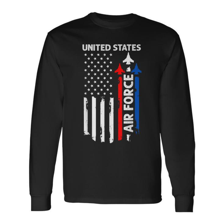 United States Air Force American Usa Flag July 4Th Patriotic Long Sleeve Gifts ideas
